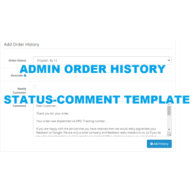 admin Order Status Template for OC 2.x