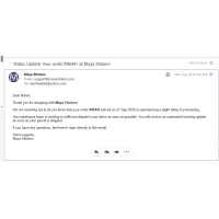 Automated Delayed Order Alert & Processing Notification (Day 4 Email)