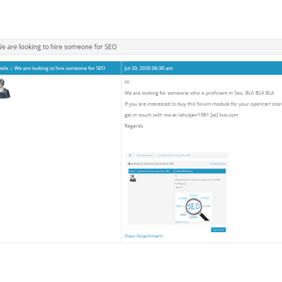 RJ Advance Discussion Forum for Opencart 3.x