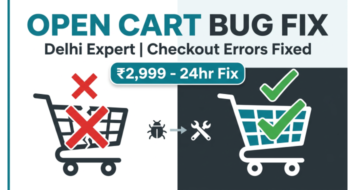 Hire OpenCart Bug Fix Expert in Delhi – Fast PHP Error Resolution for Indian Stores