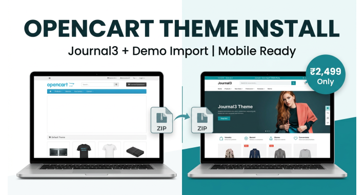 Professional OpenCart Theme Installation – Journal3 & Custom Setup Delhi Expert