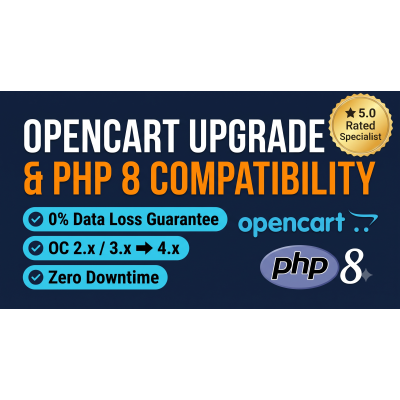 OpenCart Version Upgrade & PHP 8.x Migration (Zero Downtime)